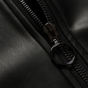 <b>Men</b> Western Style Genuine Leather <b>Jacket</b> Stand Classic Zip Front Quick Dry Breathable Soft Durable Casual Regular Fit Outdoor - Product Image 5