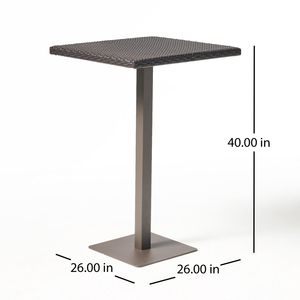 Tavolo da Bar Quadrato 26 Pollici in Rattan, Tavolo Unico ed Elegante per il Tuo Spazio - Product Image 6