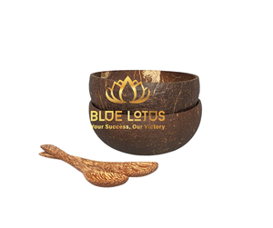 ชุดชามเปลือกมะพร้าวขัดเงา BLOE LOTUS ทำด้วยมือ สไตล์คลาสสิก สำหรับงานเลี้ยงและใช้ในบ้าน ใช้แล้วทิ้ง เป็นมิตรกับสิ่งแวดล้อม - Product Image 1