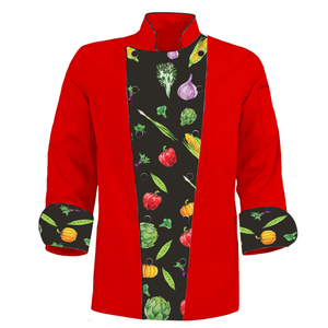 Uniformes de chef en polyester/coton de haute qualité, ensemble veste à double boutonnage à manches longues, tablier et pantalon, couleur personnalisable, pour quatre hôtels - Product Image 5