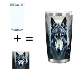 Gobelet isotherme en acier inoxydable 20 oz à double paroi, portable, pour boissons chaudes et froides - Product Image 1