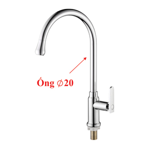 Grifo de Cocina Moderno OEM/ODM KSOM-28T5Xi Cromado Personalizable, Grifo de Cocina Monomando con Rociador Extraíble, 2 Años de Garantía - Product Image 1