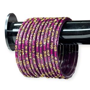 Pulseras de Perlas Doradas con Brillo Morado, Modernas y Elegantes, para Bodas, Precio al por Mayor para Mujer - Product Image 2