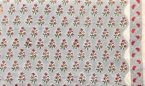 Tela india estampada a mano, hermosa tela decorativa hecha a mano con estampado floral, tela de algodón para confección de vestidos, textiles para el hogar, estampado personalizado - Product Image 2