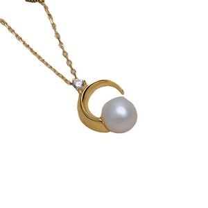 Collar con Colgante de Plata S925 Wenchi con Perla Lunar de 7-9mm, Base Vacía para Accesorios de Joyería DIY 20478 China - Product Image 5