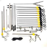 Ensemble complet d'instruments chirurgicaux de laparoscopie manuels en acier inoxydable, porte-aiguilles, pinces, ensemble d'instruments chirurgicaux Salaar Industry certifié CE