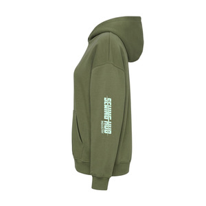 Sewing Hub Industry – Sweat à capuche pour femme 100 % coton, style streetwear décontracté, épaules tombantes, respirant, tricoté, à motifs, à prix abordable - Product Image 4