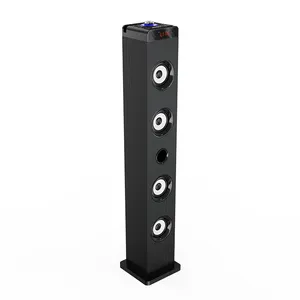 Altoparlante a torre del sistema di altoparlanti per Home Theater a 5.1 canali con suono ad alta potenza in legno naturale da pavimento