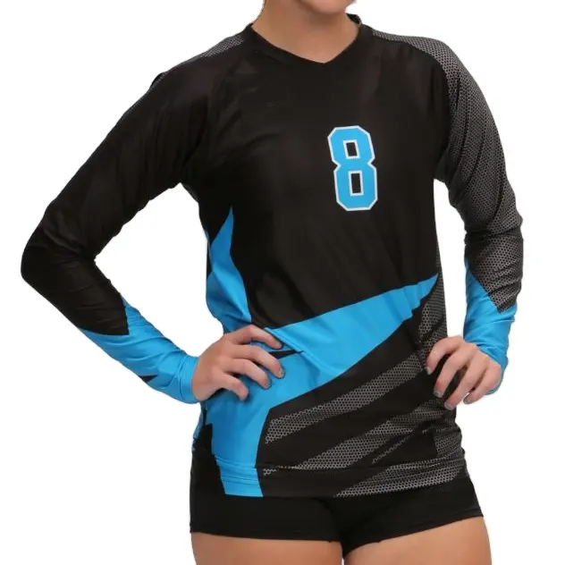 Uniforme de sublimación de Jersey de voleibol para mujeres y niñas, conjunto de uniforme de voleibol para niñas