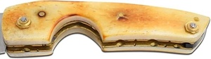 Couteau pliant artisanal en acier Damas avec manche en os et étui en cuir – Couteaux de survie et utilitaires en gros A&M Enterprises - Product Image 3