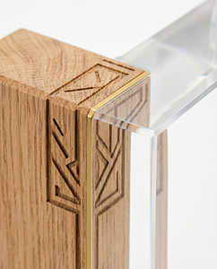 Elegant Acrylic Wood Customized <b>Engraving</b> Durable & Recyclable Achievement <b>Trophy</b> Award for Excellence Outstanding Performance - Product Image 5
