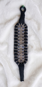 Pulsera Étnica de Macramé con Zafiro Azul Natural y Plata de Ley 925, Diseño Geométrico con Diamantes, para Fiesta - Product Image 5