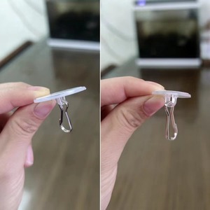 Ganchos transparentes autoadhesivos para techo, mini ganchos de pared para adornos navideños, accesorios para luces de campanas, 10 Uds. - Product Image 3