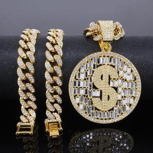 Elegante Colgante Redondo de Diamantes con Diseño de Símbolo de Dólar para Mujer, Joyería Fina, Regalo y Accesorio para Fiestas, Disponible al Mejor Precio - Product Image 5