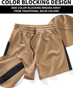 Short cargo d'été pour homme, confortable, avec cordon de serrage à la taille, décontracté, pour la plage, les voyages, la gym, la course à pied, les activités sportives, avec poches. - Product Image 5