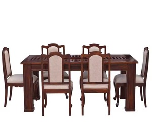 Modern Luxury Royal Commercial Restaurant Furniture High Quality Solid Wood <b>Dining</b> <b>Table</b> 6 Chairs Restaurant Sets - Product Image 1