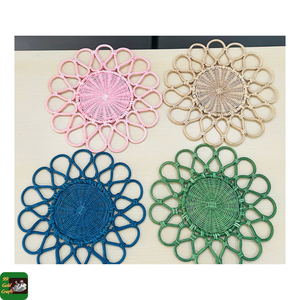 Set de table en rotin en forme de fleur, écologique, fait main, personnalisable, en osier naturel, pour mariage, banquet, table de fête - Product Image 6