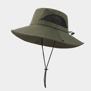 Chapeau Bob Unisexe à Large Bord Pliable en Maille avec Cordon de Cou pour Hommes et Femmes, Idéal pour le Jardinage, la Plage, les Voyages, Chapeau de Soleil d'Été Type Safari - Product Image 3