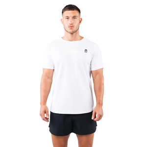 Chemise à manches courtes blanche pour homme, coton premium confortable, vêtements décontractés, chemise de sport élégante, vente en gros, vêtements de sport, fitness - Product Image 1