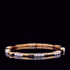 Brilliant Round Cut Lab Diamond Two Stone Open Bangle Fine Jewelry 925 <b>Silver</b> 10K 14K 18K Yellow Gold Womens <b>Cuff</b> Factory Direct - Product Image 2