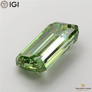 เพชรทรงมรกต 5.00 กะรัต สีเขียวแฟนซี ความใส VS1 ผลิตด้วยวิธี CVD พร้อมใบรับรอง IGI สำหรับเป็นของขวัญงานแต่งงาน - Product Image 3