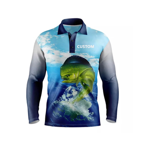 Chemise de pêche à manches longues pour homme, UPF 50, séchage rapide, logo personnalisé, vente en gros, taille plus, unisexe, chemises de chasse, chemises de pêche - Product Image 1