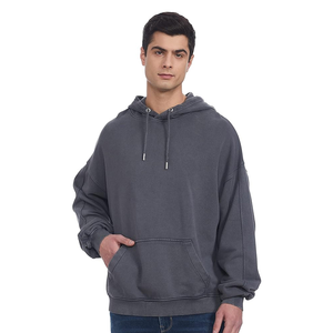 Custom Logo Acid Wash Winter Embroidered Hoodie Men Pullover Sweatshirt High Quality Washed Tie Dye Y2k Oversized Unisex Hoodies - Product Image 2