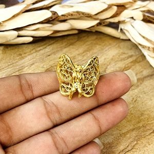 Latest Design Fairy <b>Ring</b> Boho Brass <b>Rings</b> For Women 18k Gold Plated Filigree Butterfly Angel <b>Statement</b> Jewelry Wholesale/OEM/ODM - Product Image 6