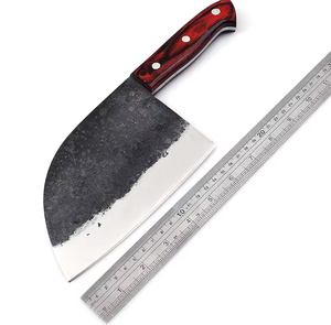 Couteau à découper professionnel en acier à haute teneur en carbone forgé à la main, manche en bois, couteau à découper de cuisine avec étui en cuir - Product Image 2