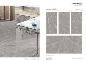 Advanced carving surface polished glazed porcelain tiles optimized for large <b>scale</b> flooring wall applications delivering - Product Image 2