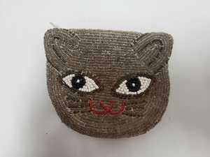 กระเป๋าใส่เหรียญรูปแมวประดับลูกปัด - Product Image 1
