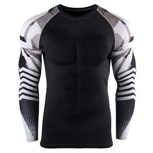 High Quality <b>Compression</b> <b>Shirt</b> Breathable Athletic Tight T <b>Shirt</b> Custom Logo <b>Compression</b> <b>Shirts</b> for <b>Men</b> Gym Workout Sportswear - Product Image 1