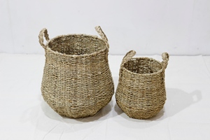 New Arrival Vintage <b>Wicker</b> Seagrass Woven Baskets Vietnam-supplied Storage Boxes & <b>Bins</b> Special Design Clothing Rack - Product Image 5