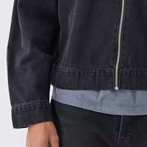 Sudadera con Capucha de Mezclilla para Hombre, Diseño Personalizado de Alta Calidad, con Bolsillos, Cierre Completo, Impresión de Logotipo Personalizado para Hombre - Product Image 2