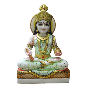 Marble Annapurna Statue | Handcrafted White Marble Annapurna Devi Murti | Premium Hindu Goddess Idol | MALIYAS India - Product Image 3