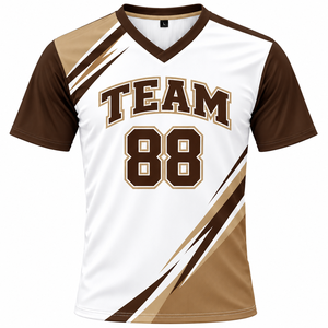 Maillot de baseball unisexe à col en V, manches courtes, impression sublimée, évacuation de l'humidité, 100% polyester, design personnalisé pour équipe adulte unisexe - Product Image 5