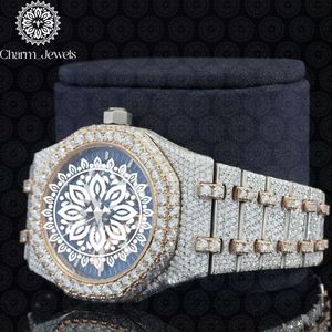 Charm_Jewels Luxury Stainless Steel Tonneau <b>Mechanical</b> <b>Watch</b> 42mm Sapphire Crystal Analog Dial Men Folding Clasp - Product Image 2