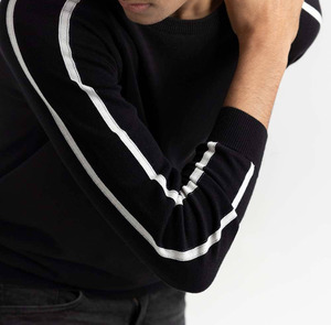 Suéter de Punto Informal para Hombre, Estilo Urbano, Otoño Invierno, Cálido, de Alta Calidad, 100% Algodón - Product Image 2