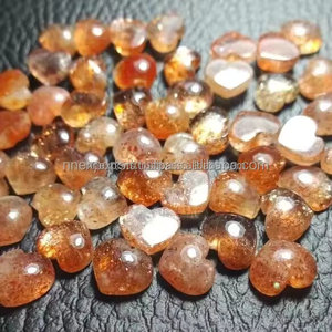 Cabochon en Pierre de Soleil Naturelle Orange Calibrée de 8 mm en Forme de Cœur, Haute Qualité, Véritable Pierre Précieuse en Vrac pour la Fabrication de Bijoux, Prix de Gros - Product Image 2