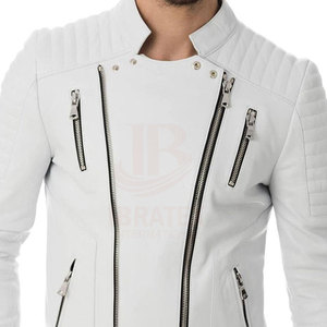 IBRATEX Factory Direct Sale New Arrival Solid <b>Casual</b> Breathable Eco-Friendly Long Sleeves <b>Men</b> Leather <b>Jacket</b> Open Front - Product Image 6