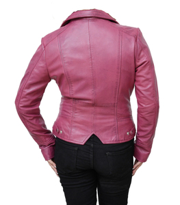 Top Sale Women's Biker Style <b>Real</b> <b>Leather</b> <b>Jacket</b> Lapel Collar Zipper Breathable Viscose Lining Direct Factory Wholesale Sialkot - Product Image 6
