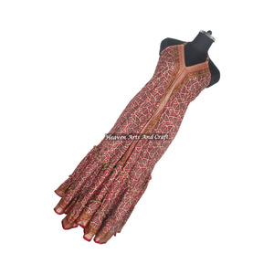Nouvelle Robe Longue Bohème Élégante Vintage en Sari pour Femme, Col en V, Décontractée, Style Hippie, Ample, pour la Plage et les Fêtes Estivales, pour Filles - Product Image 5