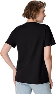 <b>Women's</b> <b>Black</b> Crew Neck Short Sleeve Regular Fit Cotton Jersey T-<b>Shirt</b> Casual Solid Color All Seasons Breathable - Product Image 5