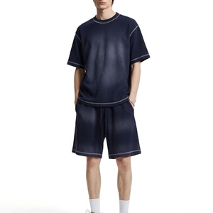 Pantalones Cortos de Lona Lavada y Desgastada de Alta Calidad para Hombre, Estilo Urbano, Ecológicos, Transpirables, Personalizables, Holgados, Casuales de Verano, Color Liso 2026 - Product Image 1
