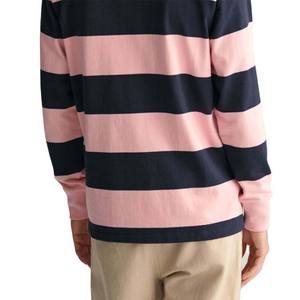 Maillot de rugby à manches longues pour hommes, imprimé, respirant, séchage rapide, 100 % coton, col rabattu, faible MOQ - Product Image 2