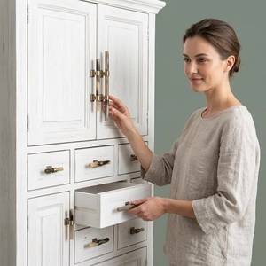 Ba <b>Brass</b> Bridge Furniture Handle and <b>Knob</b> Set for Drawer Home Office Modern Durable Eco-Friendly Easy Installation - Product Image 3