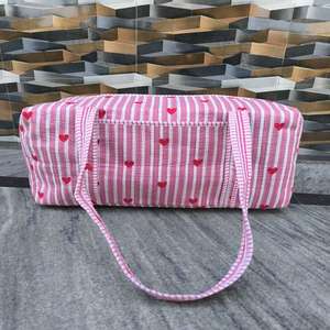 Sacs de voyage et de sport pour femmes en coton matelassé, faits à la main, à grande capacité, de luxe, durables, écologiques, avec imprimé floral - Product Image 3