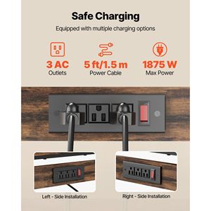 Scaffale da Cucina a X con 12 Ganci a S, Cavo di Alimentazione da 1,5 m, Supporto e Ripiani per Prese Elettriche - Product Image 4