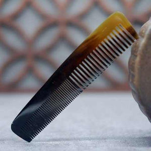 Peine de Pelo Unisex de Lujo, de Cuerno Natural de Búfalo, para Uso en Salón, de la India, Peine Antipiojos de Búfalo Auténtico para Peinados, Artesanía Natural - Product Image 4