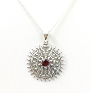 Magnifique pendentif en pierre de grenat, argent sterling 925, collection de créateurs faite à la main, bijoux en argent au meilleur prix - Product Image 3